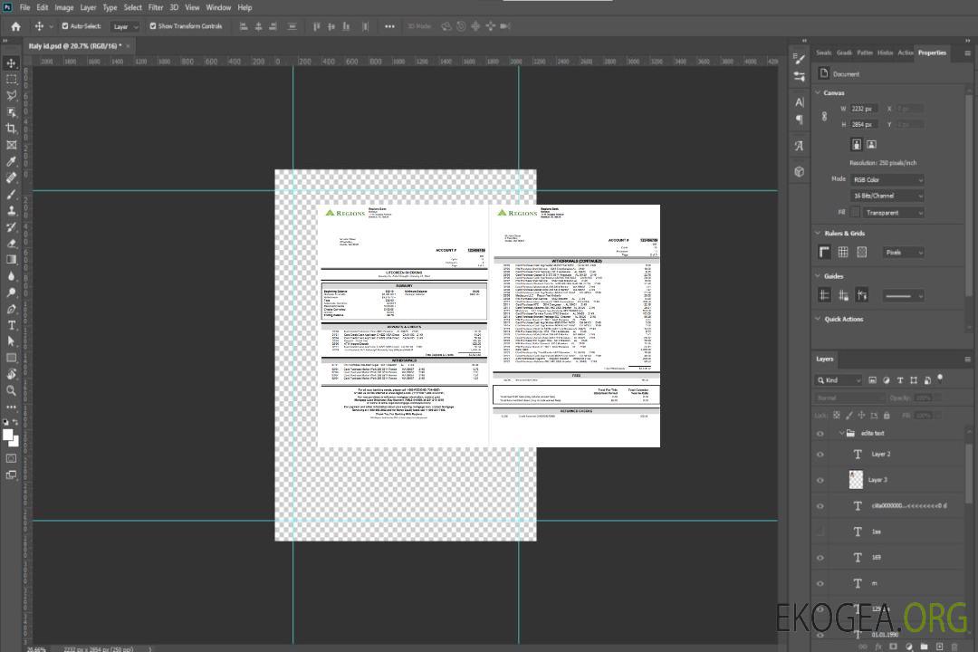 Relevé bancaire des régions des États-Unis, modèle Word et PDF, 4 pages template Relevé bancaire des régions des États-Unis, modèle Word et PDF, 4 pages template